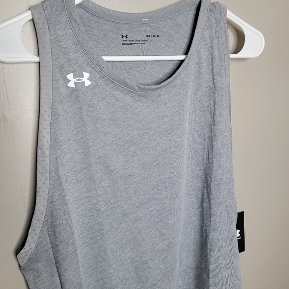 NWT UNDER ARMOUR Gray Stadium Tank Top Medium - Picture 6 of 8